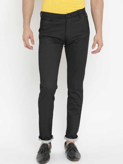 V2 Value & Variety Men Black Printed Trousers