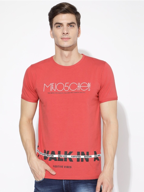 V2 Value & Variety Men Rust Typography T-shirt