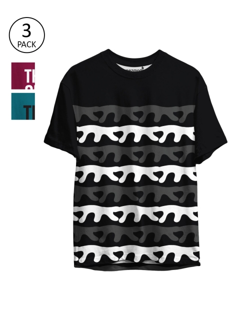 mezmoda Boys Pack of 3 Printed T-shirt, Multi