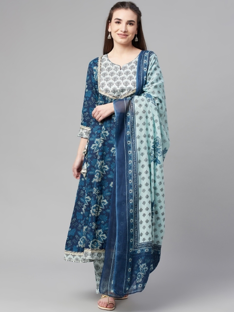 Ardozaa Women Navy Blue Ethnic Motifs Printed Pure Cotton Kurta with Trousers & Dupatta
Ardozaa Women Navy Blue Ethnic Motifs Printed Pure Cotton Kurta with Trousers & Dupatta