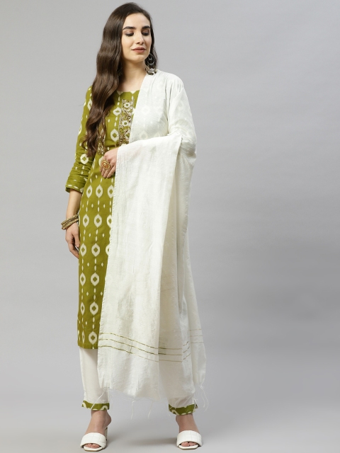 HIGHLIGHT FASHION EXPORT Women Green Printed Zardozi Kurta with Trousers & With Dupatta
HIGHLIGHT FASHION EXPORT Women Green Printed Zardozi Kurta with Trousers & With Dupatta