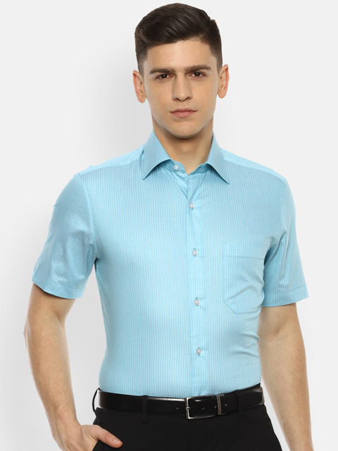 Louis Philippe Men Blue Striped Formal Shirt 
Louis Philippe Men Blue Striped Formal Shirt