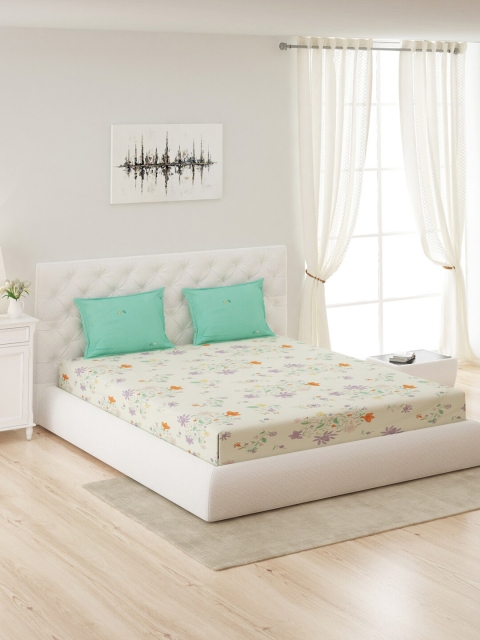 Monte Carlo Off White & Green Floral 210 TC Cotton King Bedsheet with 2 Pillow Covers
Monte Carlo Off White & Green Floral 210 TC Cotton King Bedsheet with 2 Pillow Covers
