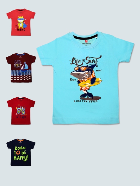 Benny n Bunny Boys Multicoloured Typography 5 Printed Pure Cotton Pockets T-shirt, Multi
Benny n Bunny Boys Multicoloured Typography 5 Printed Pure Cotton Pockets T-shirt, Multi