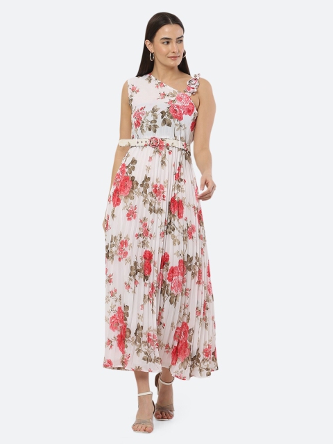 Ashnaina White Floral Georgette Maxi Dress