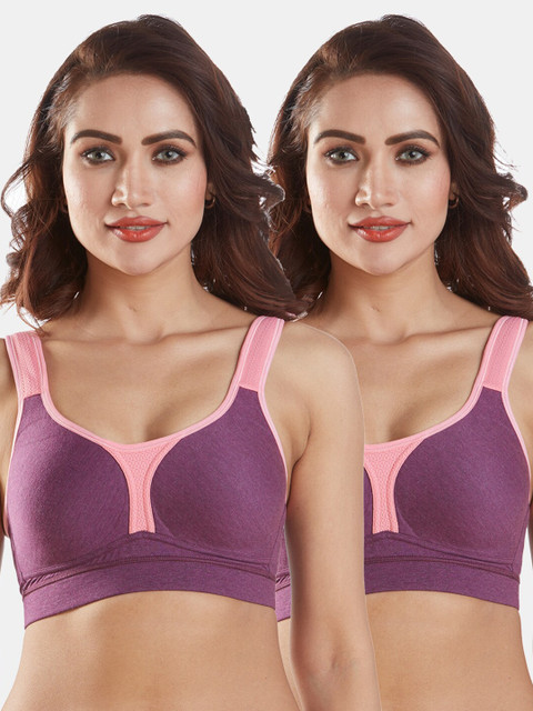 Sonari Pack of 2 Purple & Pink Workout Bras - Lightly Padded 
Sonari Pack of 2 Purple & Pink Workout Bras - Lightly Padded