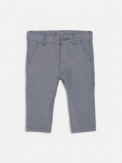 Chicco Boys Grey Solid Trousers