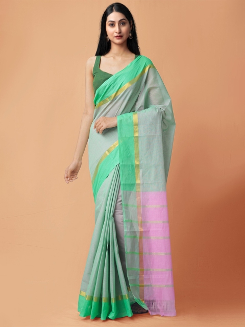 Unnati Silks Green Printed Pure Handloom Sustainable Pavani Mangalagiri Cotton Saree
Unnati Silks Green Printed Pure Handloom Sustainable Pavani Mangalagiri Cotton Saree
