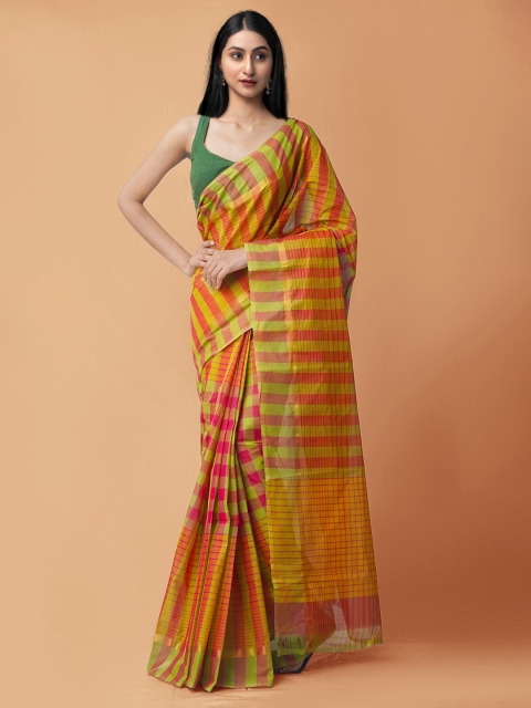 Unnati Silks Multicoloured Checked Zari Pure Cotton Handloom Sustainable Mangalagiri Saree, Multi
Unnati Silks Multicoloured Checked Zari Pure Cotton Handloom Sustainable Mangalagiri Saree, Multi
