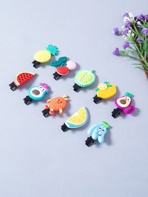 Golden Peacock Girls Set Of 10 Multicoloured Fruits Shaped Alligator Hair Clip, Multi
Golden Peacock Girls Set Of 10 Multicoloured Fruits Shaped Alligator Hair Clip, Multi