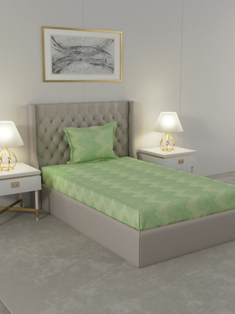 Raymond Home Green & Beige Printed Cotton 104 TC Single Bedsheet with 1 Pillow Covers
Raymond Home Green & Beige Printed Cotton 104 TC Single Bedsheet with 1 Pillow Covers