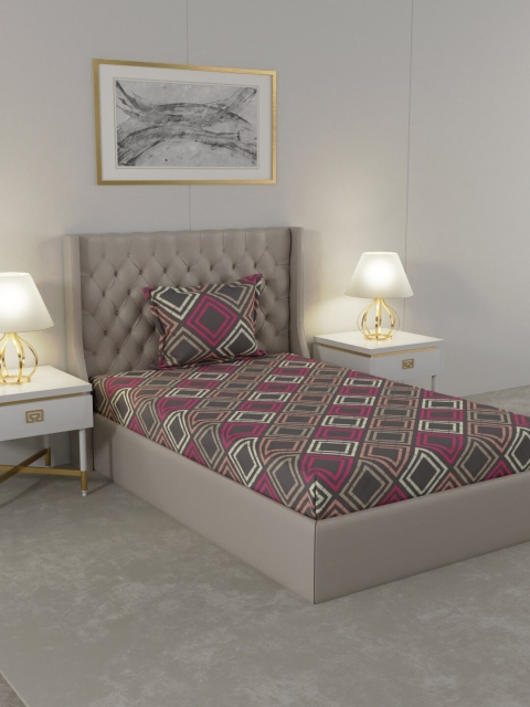 Raymond Home Grey & Magenta Geometric 104 TC Cotton Single Bedsheet with 1 Pillow Cover
Raymond Home Grey & Magenta Geometric 104 TC Cotton Single Bedsheet with 1 Pillow Cover