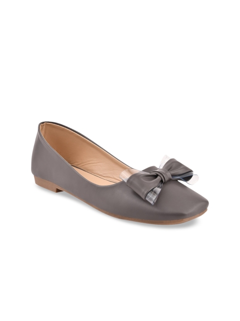 Stelatoes Women Grey Ballerinas with Bows Flats