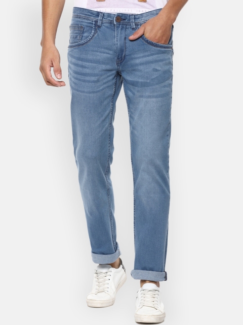 V Dot Men Blue Slim Fit Light Fade Jeans