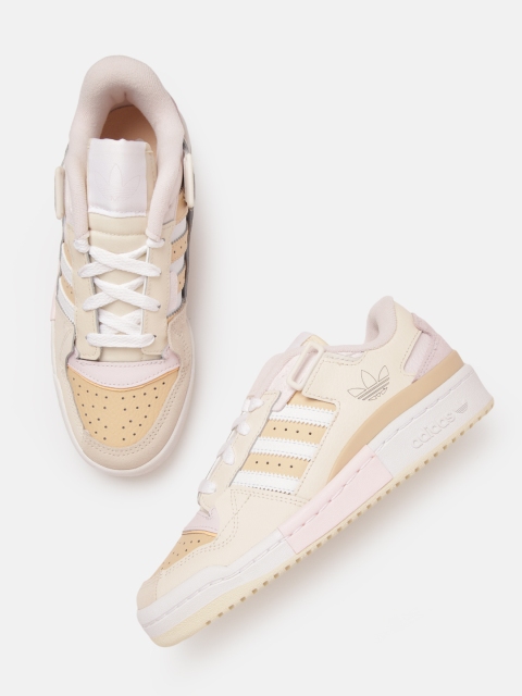 ADIDAS Originals Unisex Beige & White Perforated Forum Exhibit Low Leather Sneakers
ADIDAS Originals Unisex Beige & White Perforated Forum Exhibit Low Leather Sneakers