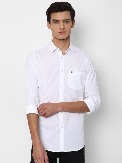 Allen Solly Men White Slim Fit Casual Shirt