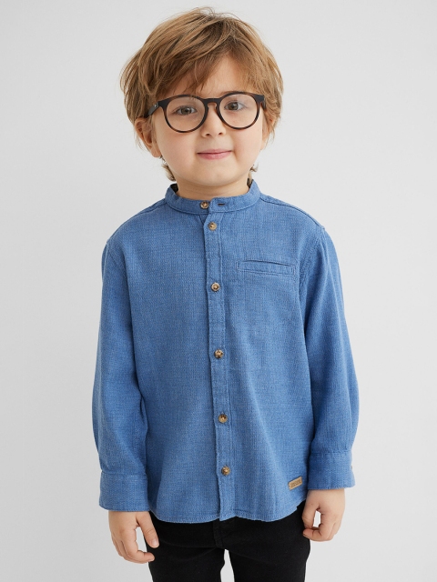 H&M Boys Blue Grandad Shirt