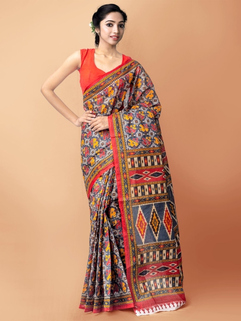 Unnati Silks Grey Geometric Printed Pure Handloom Sustainable Krisha Kota Cotton Saree
Unnati Silks Grey Geometric Printed Pure Handloom Sustainable Krisha Kota Cotton Saree