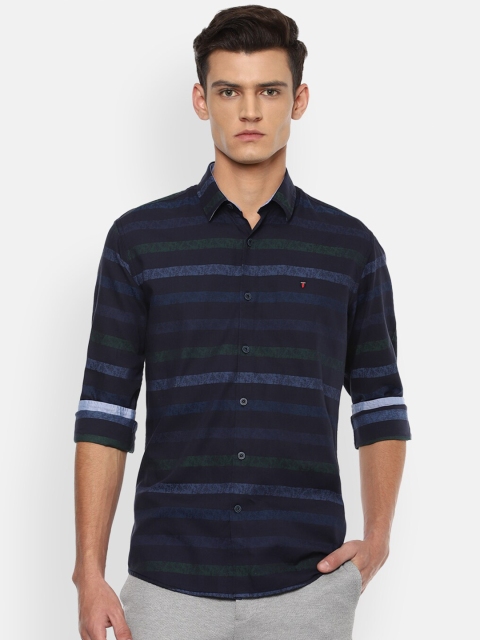 Louis Philippe Sport Men Navy Blue Slim Fit Horizontal Stripes Pure Cotton Casual Shirt
Louis Philippe Sport Men Navy Blue Slim Fit Horizontal Stripes Pure Cotton Casual Shirt