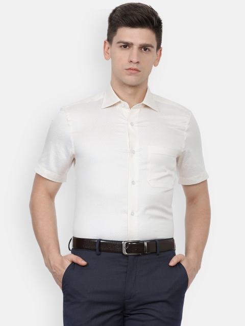 Louis Philippe Gods & Kings Men Cream-Coloured Regular Fit Textured Pure Cotton Casual Shirt
Louis Philippe Gods & Kings Men Cream-Coloured Regular Fit Textured Pure Cotton Casual Shirt
