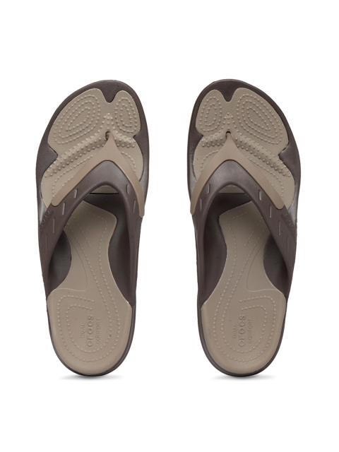 Crocs Modi Men Brown Colourblocked Flip Flops