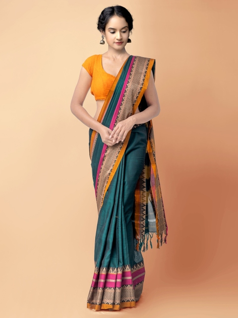 Unnati Silks Green Woven Design Pure Handloom Sustainable Pavani Narayanpet Cotton Saree
Unnati Silks Green Woven Design Pure Handloom Sustainable Pavani Narayanpet Cotton Saree