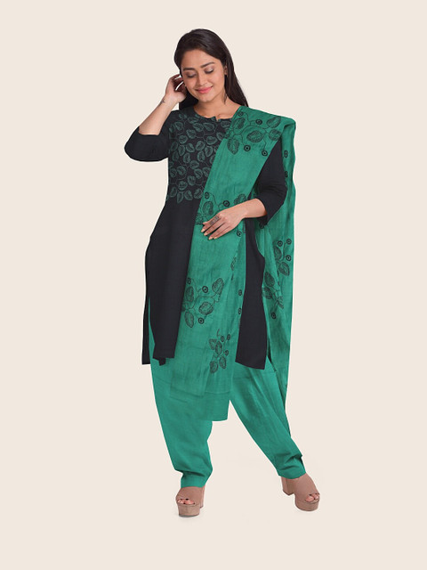 Pothys Navy Blue & Green Printed Unstitched Dress Material 
Pothys Navy Blue & Green Printed Unstitched Dress Material