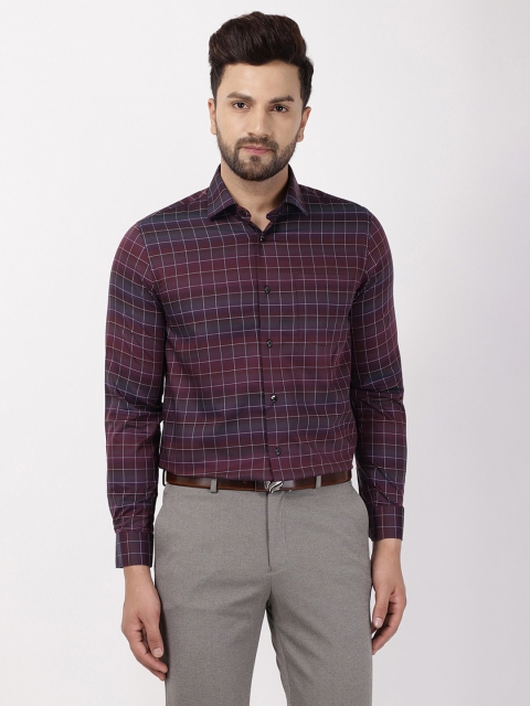 Blackberrys Men Burgundy Slim Fit Grid Tattersall Checks Checked Cotton Formal Shirt
Blackberrys Men Burgundy Slim Fit Grid Tattersall Checks Checked Cotton Formal Shirt