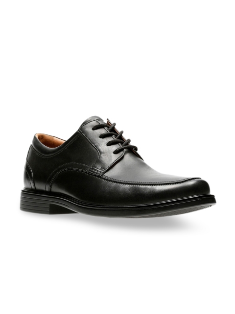 Clarks Men Black Leather Formal Derbys