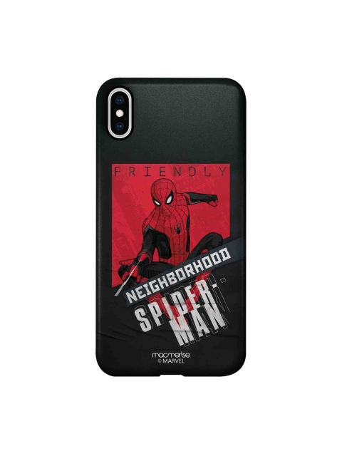 macmerise Red & Black Neighborhood Spidey iPhone XS Max Sleek Back Cover