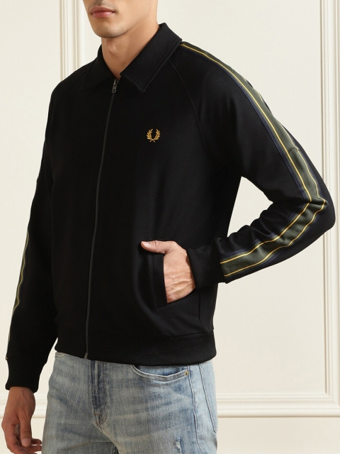 Fred Perry Men Black Solid Windcheater Regular Bomber Jacket with Brand Logo Embroidered
Fred Perry Men Black Solid Windcheater Regular Bomber Jacket with Brand Logo Embroidered