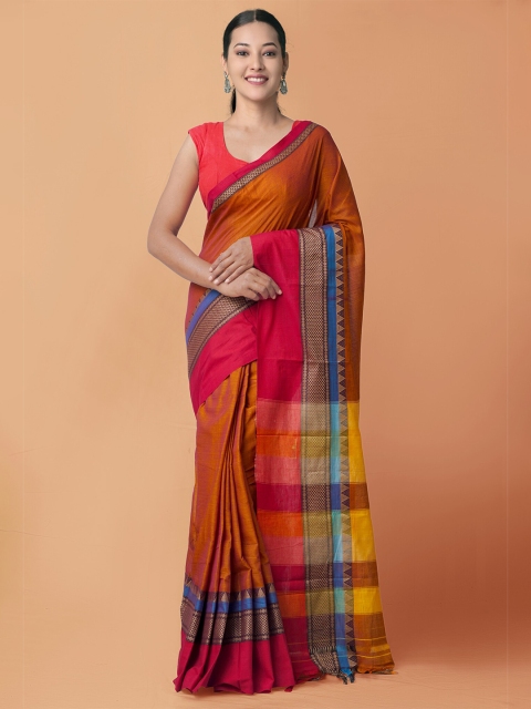 Unnati Silks Orange Woven Design Pure Handloom Sustainable Pavani Narayanpet Cotton Saree
Unnati Silks Orange Woven Design Pure Handloom Sustainable Pavani Narayanpet Cotton Saree