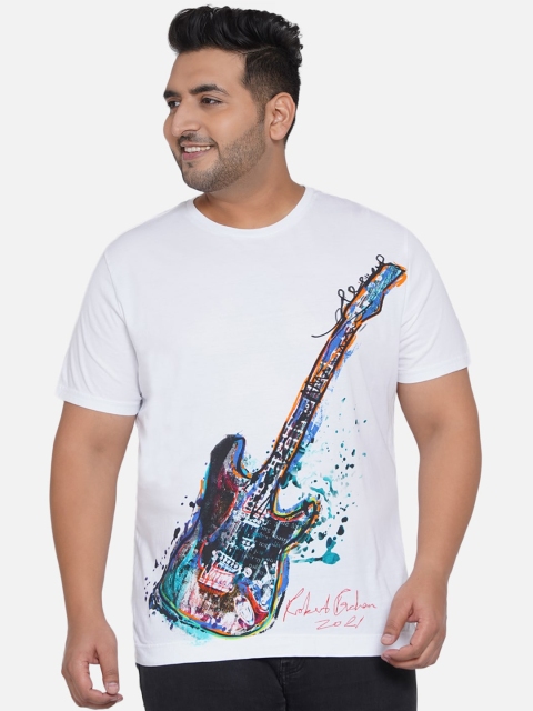 Santonio Men White Printed T-shirt