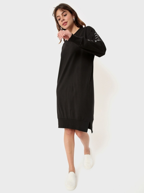 Bewakoof Woman Black T-shirt Dress