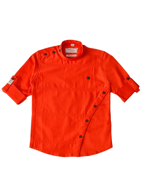 Dapper dudes Boys Red Casual Shirt
