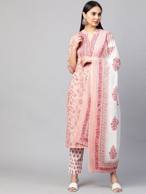 FASHOR Peach-Coloured Ethnic Motifs Printed Pure Cotton Kurta with Trousers & Dupatta
FASHOR Peach-Coloured Ethnic Motifs Printed Pure Cotton Kurta with Trousers & Dupatta