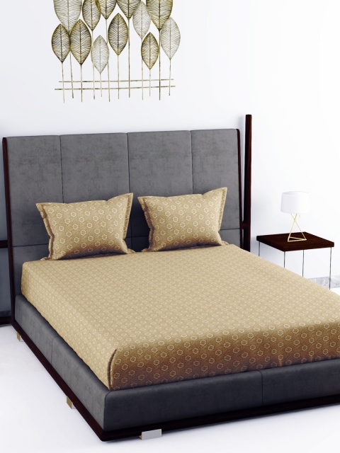 BIANCA Beige & Brown Geometric 210 TC Pure Cotton Queen Bedsheet with 2 Pillow Covers
BIANCA Beige & Brown Geometric 210 TC Pure Cotton Queen Bedsheet with 2 Pillow Covers