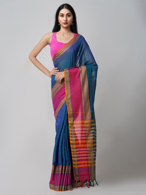 Unnati Silks Blue Woven Design Pure Handloom Sustainable Pavani Narayanpet Cotton Saree
Unnati Silks Blue Woven Design Pure Handloom Sustainable Pavani Narayanpet Cotton Saree