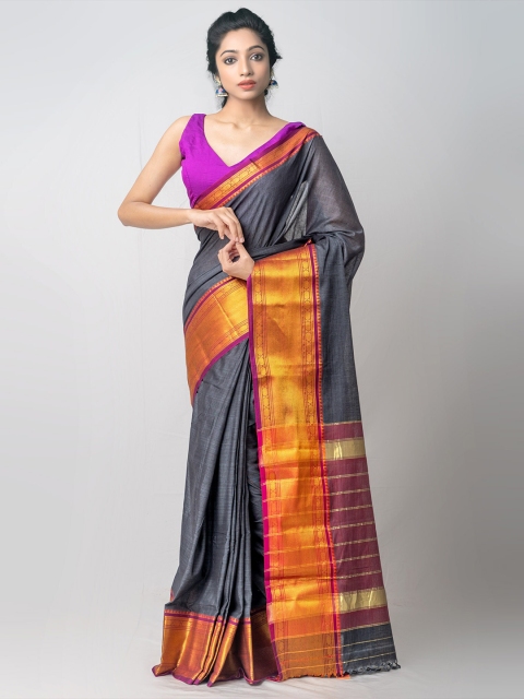 Unnati Silks Grey Woven Design Pure Handloom Sustainable Pavani Narayanpet Cotton Saree
Unnati Silks Grey Woven Design Pure Handloom Sustainable Pavani Narayanpet Cotton Saree