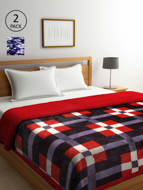 KLOTTHE Set Of 2 Red & Blue Geometric Printed 900 GSM Double Bed Quilt
KLOTTHE Set Of 2 Red & Blue Geometric Printed 900 GSM Double Bed Quilt