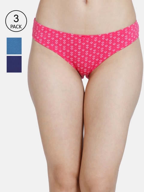 Rosaline by Zivame Women Pack Of 3 Assorted Bikini Briefs