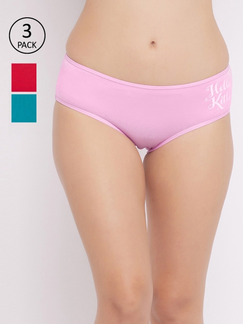 Clovia Women Pack Of 3 Hello Kitty Printed Mid-Rise Cotton Hipster Briefs COMPN1302S, Pink
Clovia Women Pack Of 3 Hello Kitty Printed Mid-Rise Cotton Hipster Briefs COMPN1302S, Pink