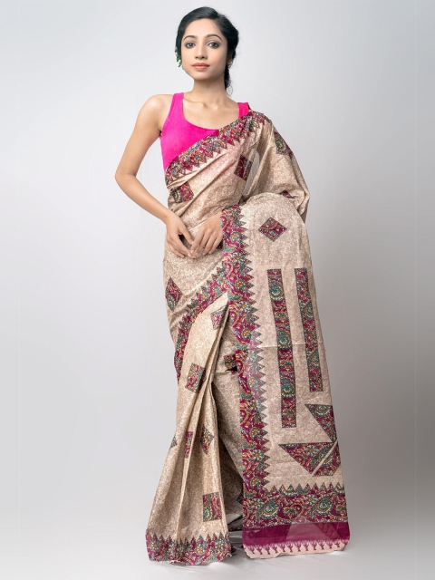 Unnati Silks Beige & Green Handloom Sustainable Ethnic Motifs Pure Cotton Kovai Saree
Unnati Silks Beige & Green Handloom Sustainable Ethnic Motifs Pure Cotton Kovai Saree