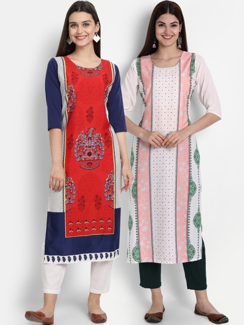1 Stop Fashion Women Pack of 2 Ethnic Motifs Print Round Neck Straight Kurtas, Orange
1 Stop Fashion Women Pack of 2 Ethnic Motifs Print Round Neck Straight Kurtas, Orange