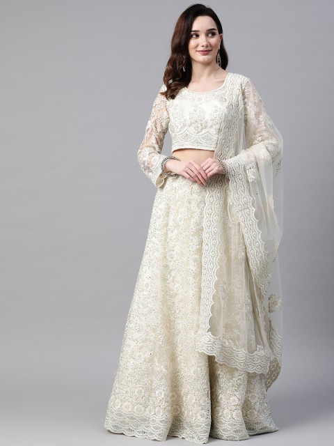 Readiprint Fashions Off White Embroidered Thread Work Semi-Stitched Lehenga & Unstitched Blouse With Dupatta
Readiprint Fashions Off White Embroidered Thread Work Semi-Stitched Lehenga & Unstitched Blouse With Dupatta