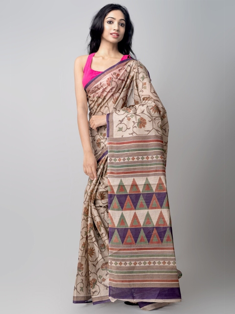 Unnati Silks Beige & Navy Blue Floral Pure Cotton Handloom Sustainable Kovai Saree
Unnati Silks Beige & Navy Blue Floral Pure Cotton Handloom Sustainable Kovai Saree