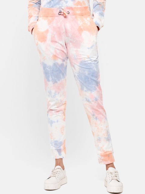 De Moza Women Peach-Coloured & Blue Tie and Dye Printed Relaxed-Fit Pure Cotton Joggers
De Moza Women Peach-Coloured & Blue Tie and Dye Printed Relaxed-Fit Pure Cotton Joggers