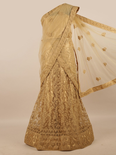 Pothys Gold-Toned Embellished Beads and Stones Unstitched Lehenga & Blouse With Dupatta
Pothys Gold-Toned Embellished Beads and Stones Unstitched Lehenga & Blouse With Dupatta