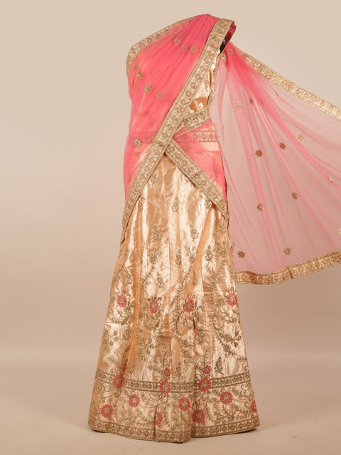 Pothys Pink & Peach-Coloured Embroidered Zardozi Unstitched Lehenga & Blouse With Dupatta
Pothys Pink & Peach-Coloured Embroidered Zardozi Unstitched Lehenga & Blouse With Dupatta