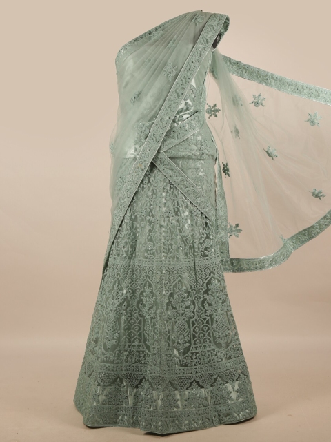 Pothys Green Embroidered Beads and Stones Unstitched Net Skirt & Blouse With Dhavani
Pothys Green Embroidered Beads and Stones Unstitched Net Skirt & Blouse With Dhavani